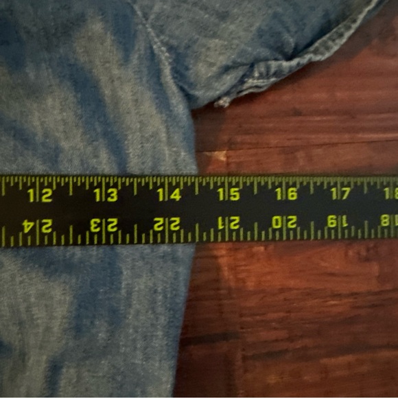 Gap Denim Girls Jumpsuit Size XL Regular Blue Pockets Cuffs Drawstring - Picture 9 of 10